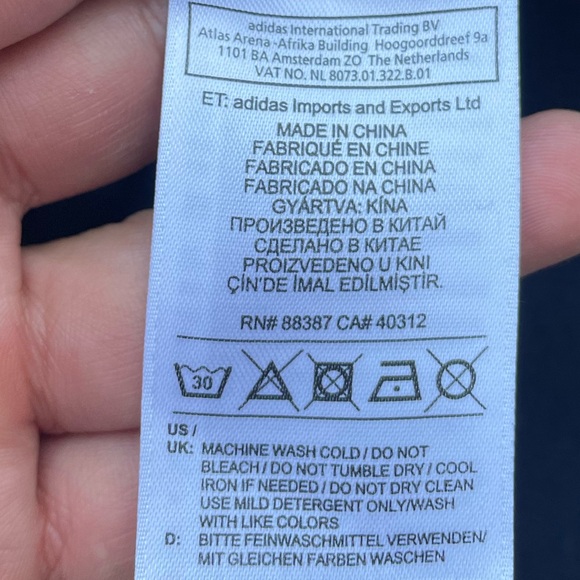 Navy Blue Adidas Zip Up Sweater (S) - Picture 6 of 9